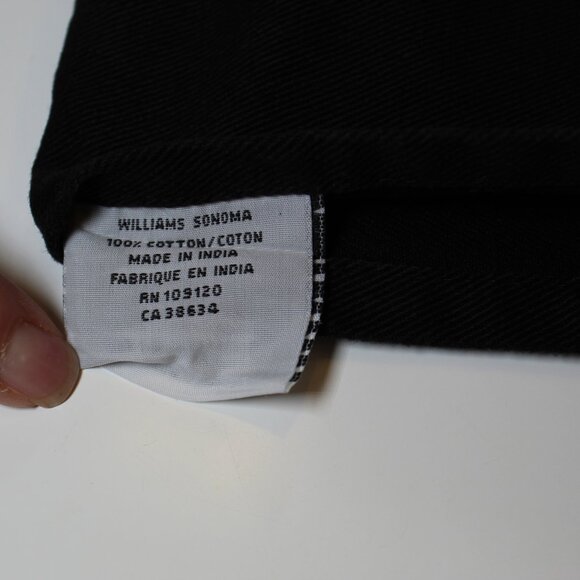 Apron-William Sonoma black chefs apron cotton Twill tie string Adult - Picture 4 of 5